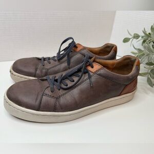 Born Men's Allegheny Gray&Brown Leather Casual Sneakers Size 10M Streetwear